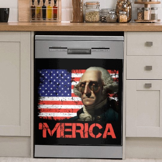Merica George Washington Independence Day USA Dish Washer Covers