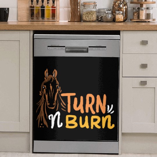 DESIGNEquestrian Fun Barrel Racing Turn N Burn Dish Washer Covers