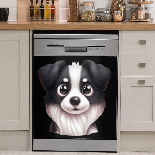 Intelligent Border Collie Portrait Dish Washer Covers