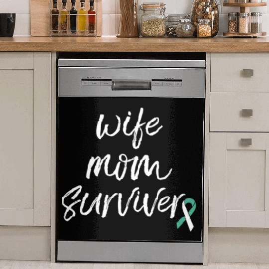 Cervical Cancer Awareness Products Ribbon Survivor Dish Washer Covers