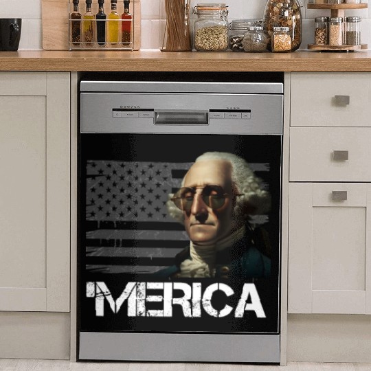 Merica George Washington Independence Day USA Dish Washer Covers