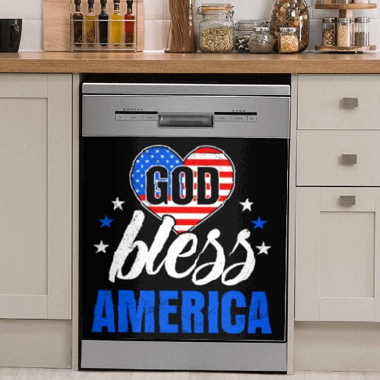 God Bless America Independence Day Party USA Dish Washer Covers