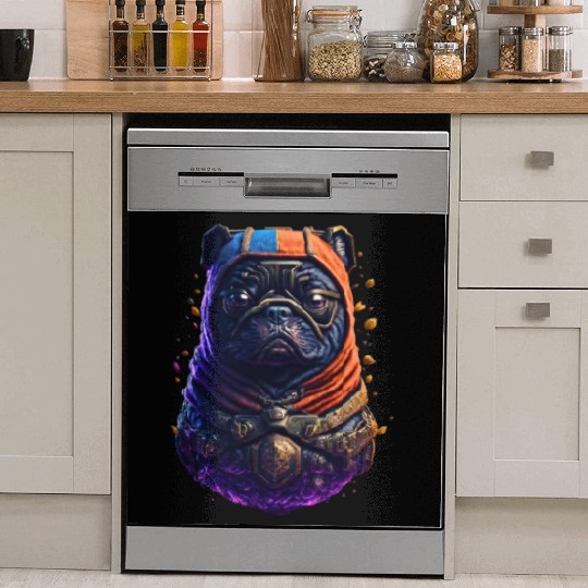 Adorable Frenchie Astronaut: Dog in a Space Suit Dish Washer Covers
