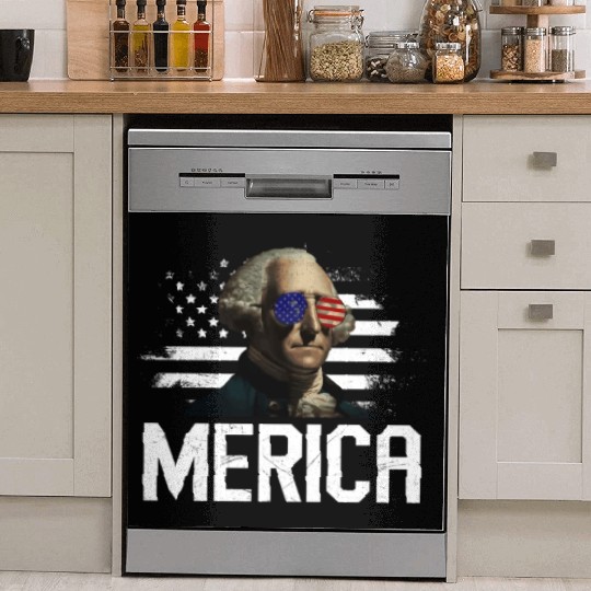 Merica George Washington Independence Day Dish Washer Covers