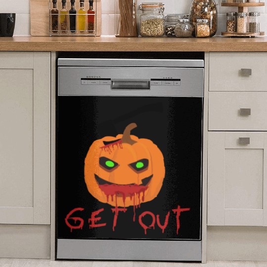 Halloween Pumpkin Get Out Dish Washer Covers