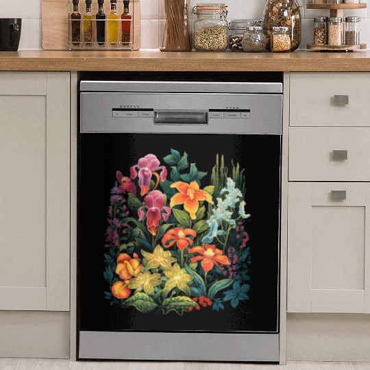 Orchids Flowers Garden Blossom Orchid Lover Dish Washer Covers