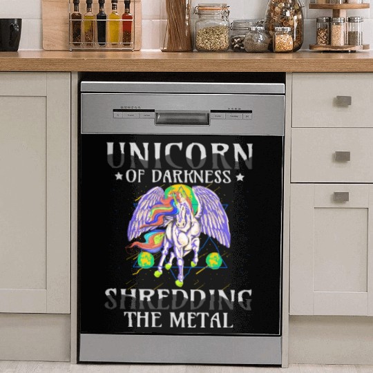 Goth Rock Satan Girl Woman Festivals Death Metal Dish Washer Covers