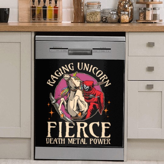 Goth Rock Satan Girl Woman Festivals Death Metal Dish Washer Covers