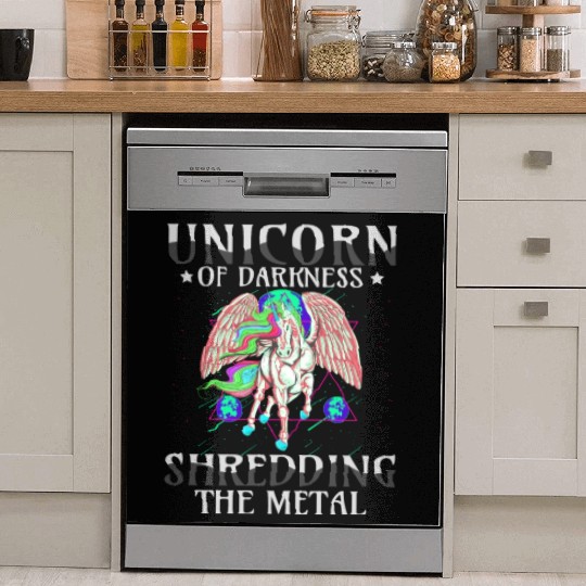 Goth Rock Satan Girl Woman Festivals Death Metal Dish Washer Covers