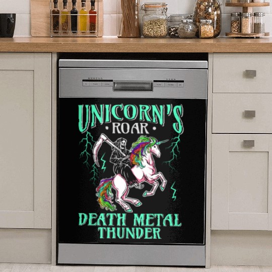 Goth Rock Satan Girl Woman Festivals Death Metal Dish Washer Covers