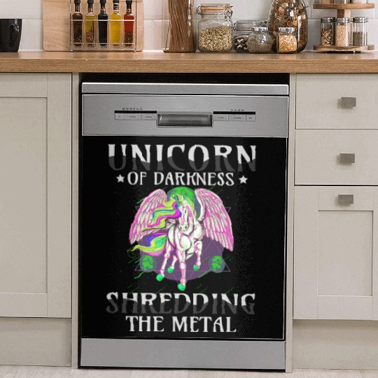 Goth Rock Satan Girl Woman Festivals Death Metal Dish Washer Covers