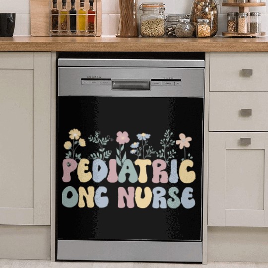 Groovy Pediatric Onc Nurse Flowers Ped Oncology Nu Dish Washer Covers