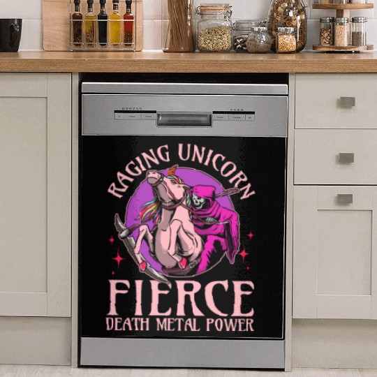 Goth Rock Satan Unicorn Festivals Death Metal Dish Washer Covers