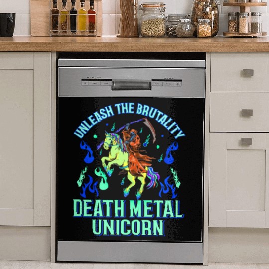 Goth Rock Satan Unicorn Festivals Death Metal Dish Washer Covers