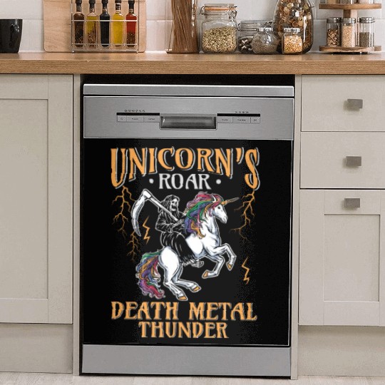 Goth Rock Satan Unicorn Festivals Death Metal Dish Washer Covers