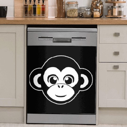 Ape Face Apes Apelike Jungle Primate Dish Washer Covers