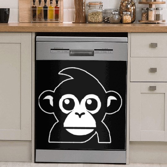 Ape Face Apes Apelike Jungle Primate Dish Washer Covers