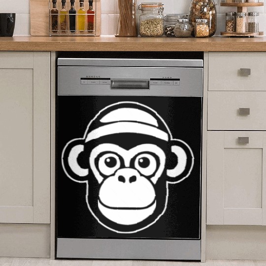 Ape Face Apes Apelike Jungle Primate Dish Washer Covers