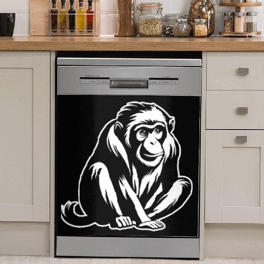 Ape Face Apes Apelike Jungle Primate Dish Washer Covers