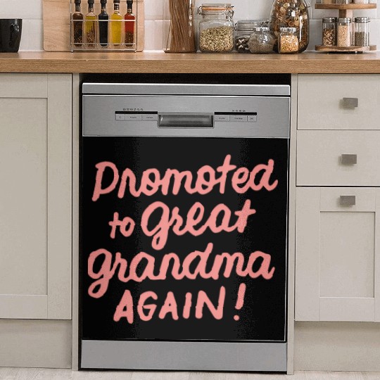 Promoted To Great Grandma Again Pregnancy Announce Dish Washer Covers