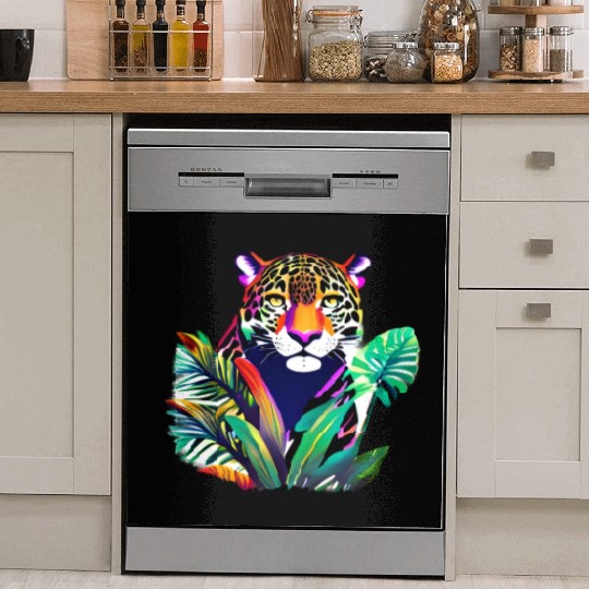 Jaguar in the Tropics Dish Washer Covers