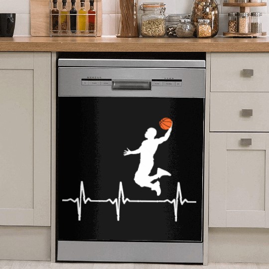 Basketball Heartbeat Basketball Lover Dish Washer Covers