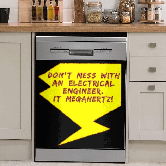Lightning Bolt Electrical Engineer girl Dish Washer Covers
