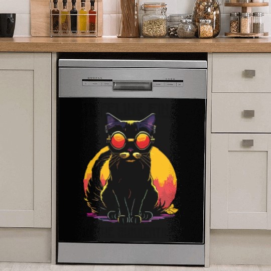 FELINE Fine | Cat Lover Summer Animal Beach Party Dish Washer Covers