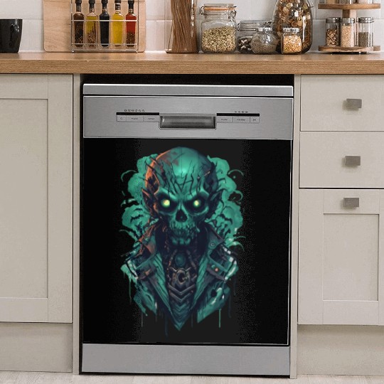 Green Toxic Zombie RPG Game Style Dish Washer Covers