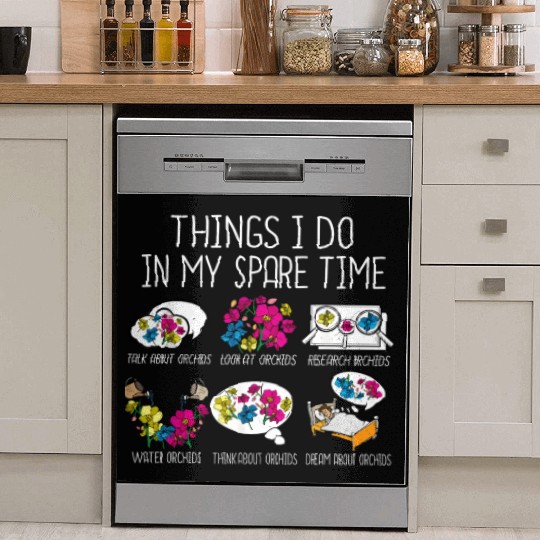 Orchid Plant Lover Houseplant Florist Gardening Dish Washer Covers