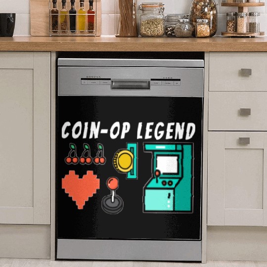 Coin Op Legend Arcade Gaming 80s Retro Gamer Dish Washer Covers
