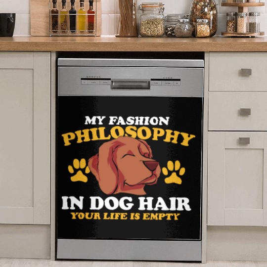 Philosophy Dog Hair Teacher Poetry Science Book Dish Washer Covers