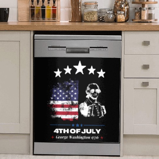 Happy 4th Of July Suck England George Washington Dish Washer Covers