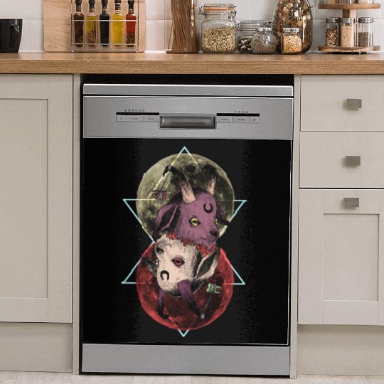 As Above So Below Goat Dish Washer Covers
