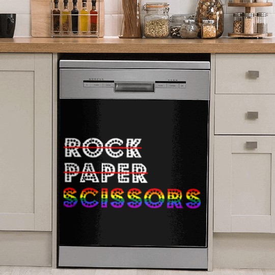 Rock Paper Scissors LGBT For Lesbians Lesbian Gay Dish Washer Covers