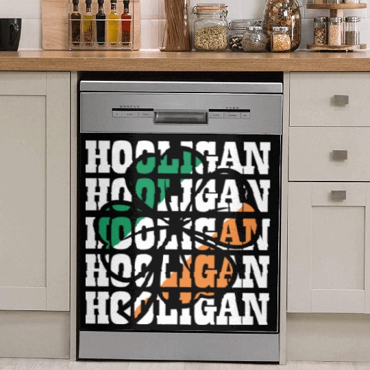 Hooligan Irish Flag Clover Leaf Dish Washer Covers