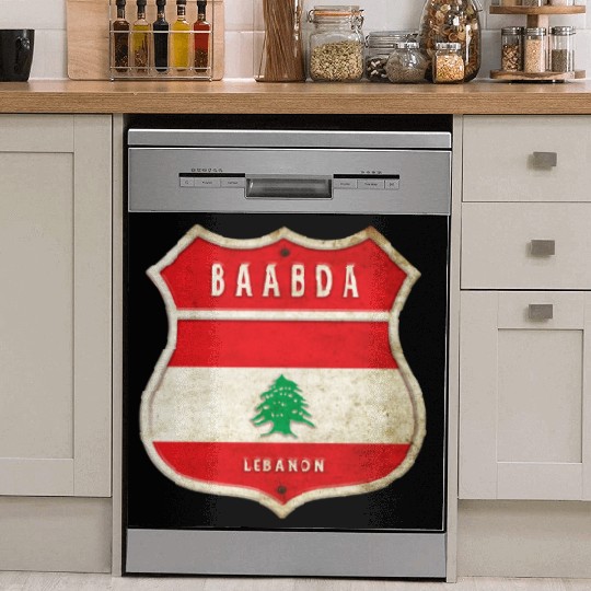 Baabda Lebanon coat of arms flag design Dish Washer Covers