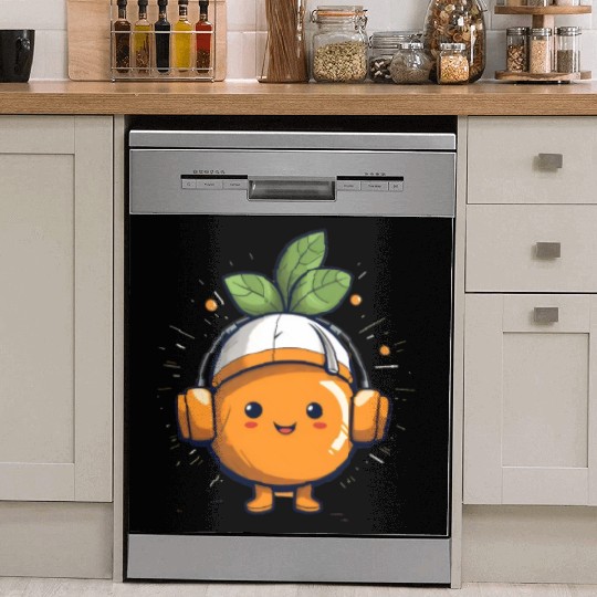 Orange Fruit Fruitarian Funny Cute Party Music Dish Washer Covers