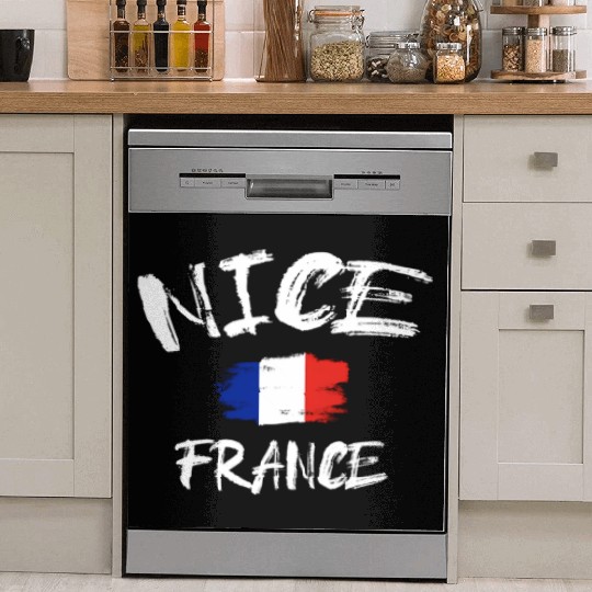 Nice France Souvenir Franã§Ais Country Flag Brushe Dish Washer Covers