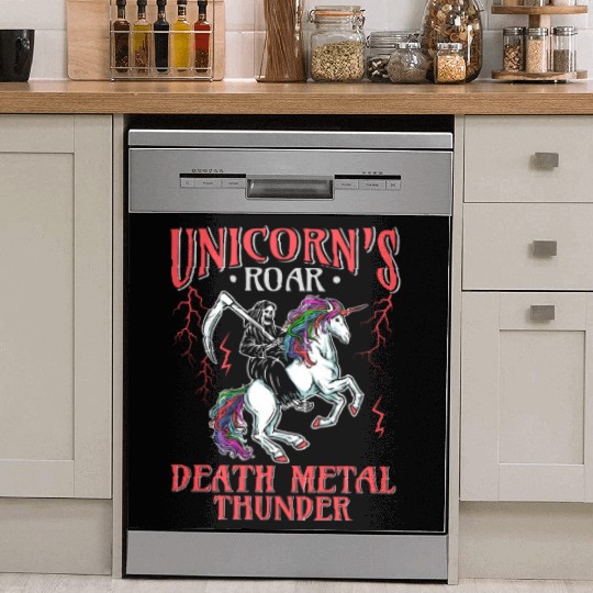 Goth Rock Satan Unicorn Festivals Death Metal Dish Washer Covers