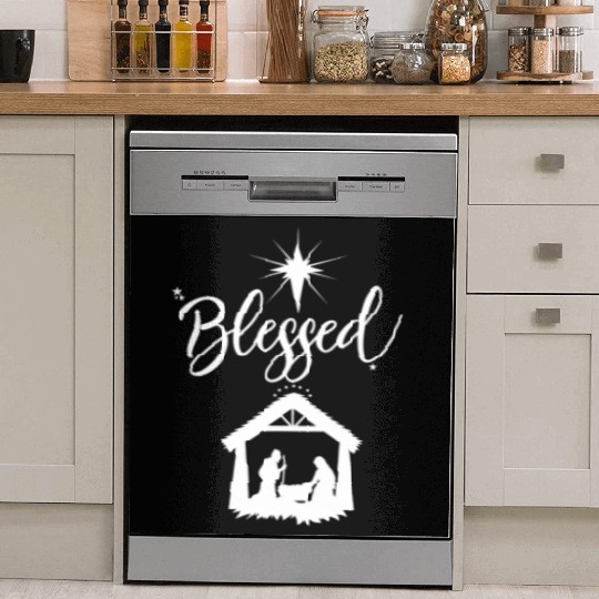 Christian Blessed Jesus Nativity Scene Faith Dish Washer Covers