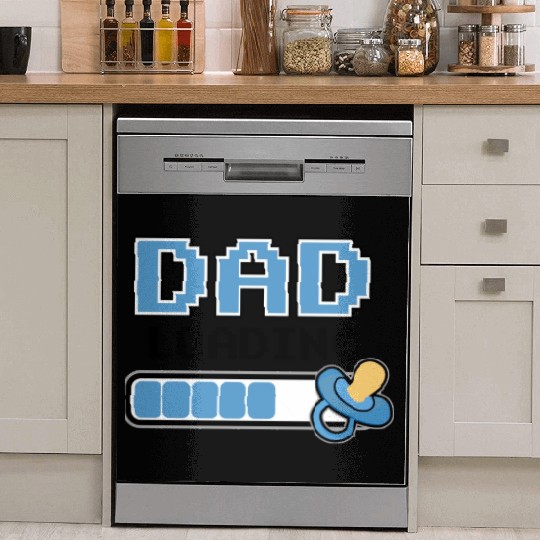 Cute Dad To Be Loading New Father Newborn Baby Dish Washer Covers