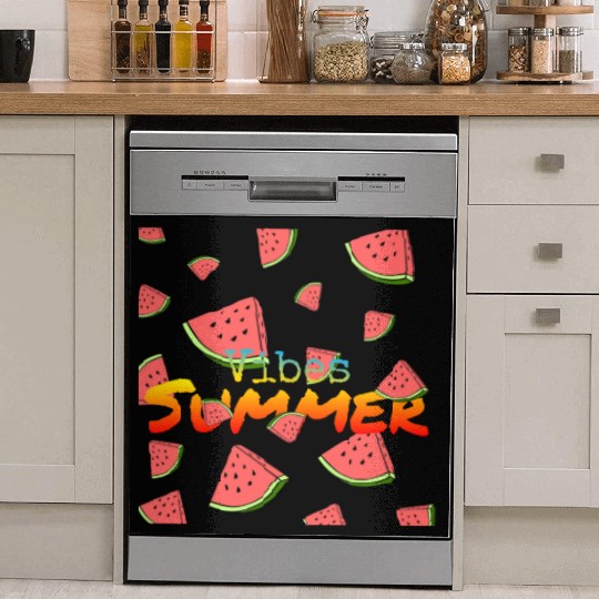 Vibes Summer ,watermelon , Summer design Dish Washer Covers