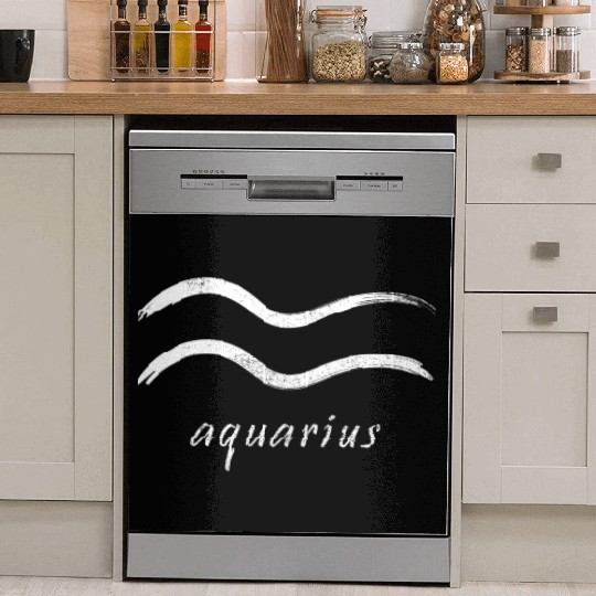 Zodiac Symbol Sign Aquarius Dish Washer Covers