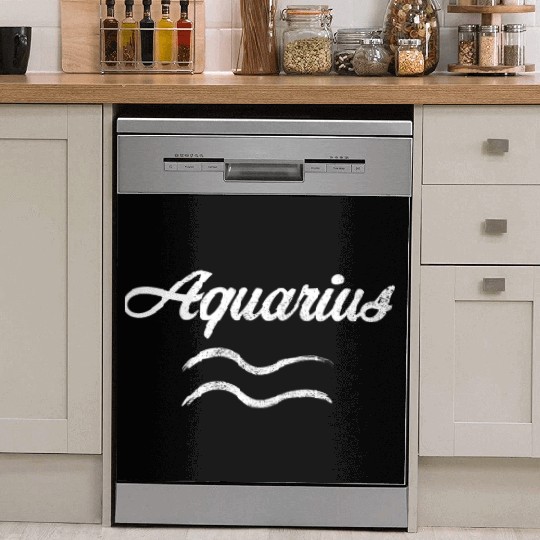 Zodiac Symbol Sign Aquarius Dish Washer Covers