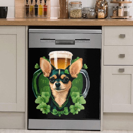 Chihuahua | St. Saint Patricks Day Beer Shamrock Dish Washer Covers