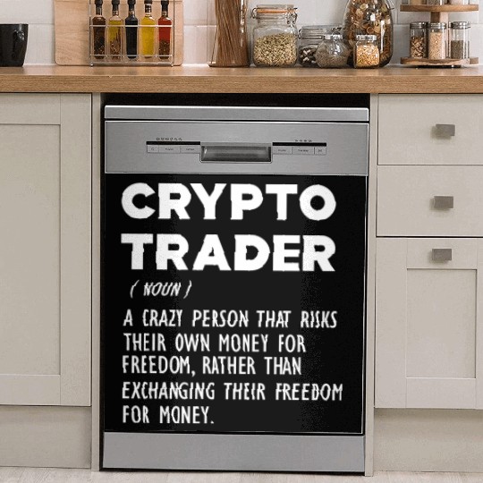 Crypto Trader funny definition Dish Washer Covers
