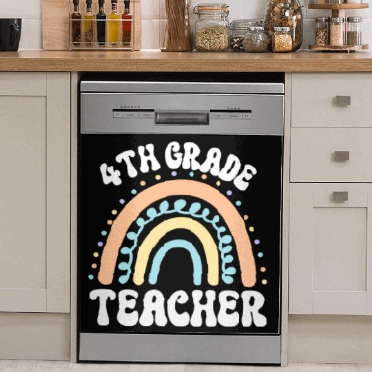 4th grade teacher, back to school Dish Washer Covers
