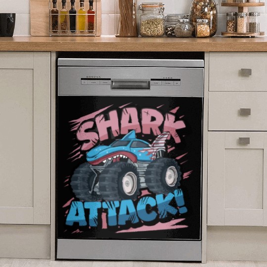 Monster Truck Shark Attack Week 2023 Dish Washer Covers