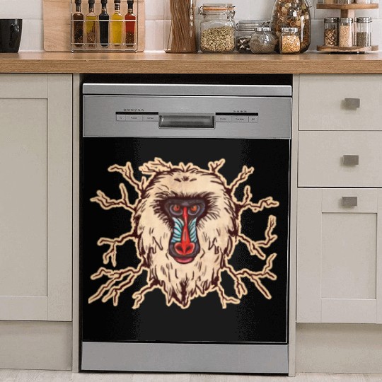 Baboon Monkey Face Dish Washer Covers